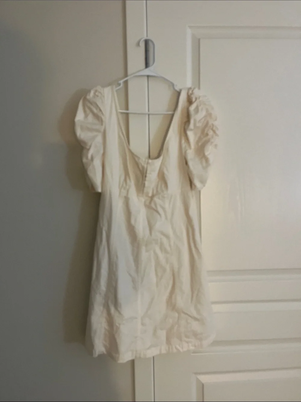 Free People Cheyenne Denim Mini Dress Cream Size Medium